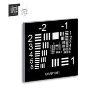 Optical Microscope Camera Resolution Test Chart - Aluminum Substrate with Storage Box, Includes 2-5 Positive/Negative Film Cards for Accurate Vision Inspection