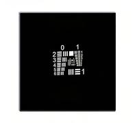 Optical Microscope Camera Test Chart, 1/2/3in Standard Reflection Test Card, Positive/Negative Film Cards, Accuracy ±1µm, Uniform Light Distribution, For Lenses and Accurate Vision Inspection