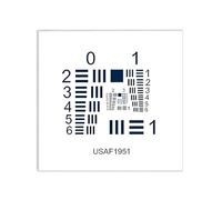 Optical Microscope Camera Test Chart - 1x1in Spatial Resolution Calibration Board with Positive/Negative Film Cards for Optical Instruments