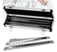 Optical Ophthalmic Prism Set with Aluminum Case, Horizontal & Vertical Prism Bars for Vision Training, Science Education & Optics Research
