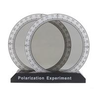 Optical Polarizer Demonstrator for Physics Teaching, Polarization Experiment Kit with 160mm Polarizer and 205mm Interference Plate(Black White)