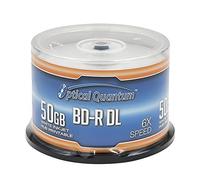 Optical Quantum 6X 50GB BD-R DL White Inkjet Printable Blu-ray Double Layer Recordable Media, 50-Disc Spindle