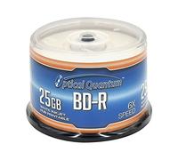 Optical Quantum OQBDR06WIP-H-50 6X 25GB BD-R White Inkjet Printable Single Layer Blu-Ray Recordable Media 50-Disc Spindle