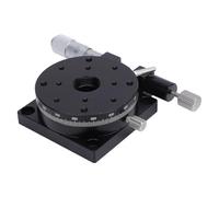 Optical Slide Table RSP60, Fine Tuning Slide Table, 360 Degree Rotating Platform with Manual Displacement Linear Stage, Aluminum Alloy Worktable for High Accuracy Optical Machining