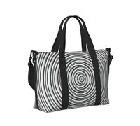 Optical Spin Illusion Print Travel Hand Bag for Women Men Lightweight Foldable for Weekend Trips Gym Vacation