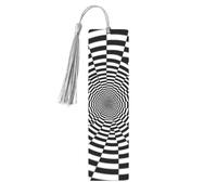 Optical Spin Illusion Printed Metal Bookmarks M - Gray Lightweight Aluminium Book Marker for Books, Journals & Gifts, Ideal Book Lovers, Holiday Decor & Crafts