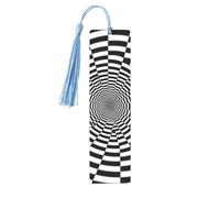 Optical Spin Illusion Printed Metal Bookmarks S - Sky Blue Lightweight Aluminium Book Marker for Books, Journals & Gifts, Ideal Book Lovers, Holiday Decor & Crafts