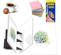 Optical Tracing Drawing Board, Portable Optical Drawing Board Sketching Tool for Phone, DIY Acrylic Sugar Cookie Decorating Projector, No Shadow Projection for Kids, Beginners & Artists (L)