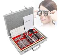Optical Trial Lens Frame 104 Pieces of Trial Lenses, Professional Optometry Equipment, Optical Trial Lens Sets, Ophthalmic Vision Test Lenses, Suitable for Detecting Myopia, Hyperopia, Etc.