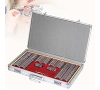 Optical Trial Lens Set, 266 PCS Comprehensive Optometry Kit with Metal Rim Aluminum Case, Ideal for Vision Screening and Physical Examination