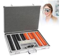 Optical Trial Lens Set, 266 Pcs Plastic Rim Eye Test Glasses Set, Optometry Optician Test Optometry Optical Instrument, Trial Frame, Includes Aluminum Case, Optometry Kit