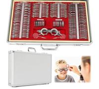 Optical Trial Lens Set 266pcs,Optometry Lens Kit,Optical Optometry Equipment,with Aluminum Storage Case,Plastic Optical Trial Lens Equipment,for Visual Health Center,Hospital Vision Test