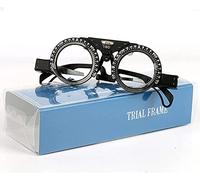 Optical Trial Lens Set Optical Trial Lens Frame Adjustable Titanium Optometry Trial Frame, PD 48-70Mm Astigmatism Axis of The Optometry Trial Frame ，Optic Trial Eye Optometry Lens Frame Test