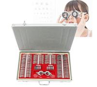 Optical Trial Lens Set Optometry Lens Set - 266Pcs Professional Optical Trial Lens Kit with Metal Rim Case & Test Frame for Eye Protection and Precise Vision Testing Accessories
