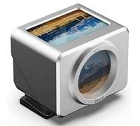Optical Waist Level Viewfinder for Digital & Film Cameras, HD External Camera Finder with Frame Lines - CNC Aluminium Body, Adjustable Hot Shoe for Low Angle Photography silver 28/35/50