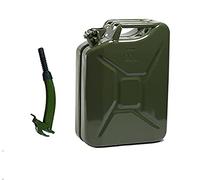 Opticare 20 Litre Green Metal Jerry Can With Spout (UN Approved, GS/TUV Certification)