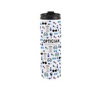Optician Travel Mug - Novelty Trades Gift Reusable Stainless Steel Vacuum-Sealed Double-Walled Hot/Cold Drinks Travel Flask 500ml (16 fl oz)