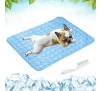 Opticnock Dog Cooling Mat for Dogs, 4X More Effective, Ice Silk Cooling Mat for Small Medium Large Dogs, Washable Pet Ice Cool Pad Blanket for Indoor Outdoor (Blue, XS-40 * 30CM)