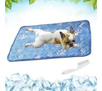 Opticnock Dog Cooling Mat for Dogs, 4X More Effective, Ice Silk Cooling Mat for Small Medium Large Dogs, Washable Pet Ice Cool Pad Blanket for Indoor Outdoor (Blue-A, XS-40 * 30CM)