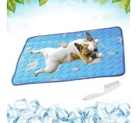 Opticnock Dog Cooling Mat for Dogs, 4X More Effective, Ice Silk Cooling Mat for Small Medium Large Dogs, Washable Pet Ice Cool Pad Blanket for Indoor Outdoor (Blue-B, XS-40 * 30CM)