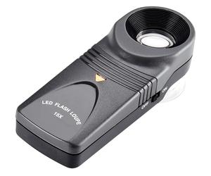 Opticron 15x Magnification 21mm LED illuminated Handheld Loupe #57520 (UK) BNIB