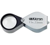 Opticron 57104 15x23mm Folding Metal Loupe, Black & Silver