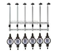 Optics Home Bar 6 Bottle Wall Bracket Rack & 25ml Metrix Optic Spirit Measures