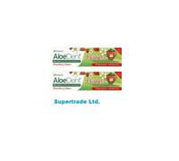 Optima Aloedent Aloe vera Fluoride Free Childrens Strawberry Toothpaste 50ml X 2