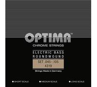 Optima Electric Bass Strings Chrome Strings Round Wound Long Scale Set 4-string med-light 4319ML