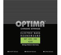 Optima Electric Bass Strings Chrome Strings Round Wound Long Scale Set 4-string reg-light 4299L