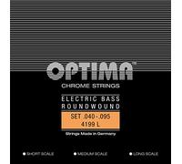 Optima Electric Bass Strings Chrome Strings. Round Wound Medium Scale Set 4-string light 4199L