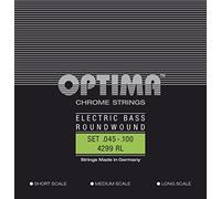 Optima Electric Bass Strings Chrome Strings. Round Wound Medium Scale Set 4-string reg-light 4299RL