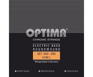 Optima Electric Bass Strings Chrome Strings. Round Wound Short Scale Set 4-str. short-scale