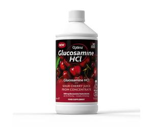 Optima Glucosamine H herry Juice Concentrate, Natural, Vegan, No Added Sugar, No Artifical Sweetners, 1200 mg per Serving, 1 Litre