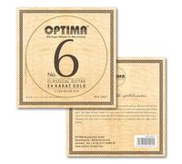 Optima NO6.GNHT Classical Guitar String Set - 24 Karat Gold Bass Strings with Nylon Trebles - Hard/High Tension - Durable String Set for Classical Guitar - Made in Germany