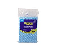 Optima Proclean 50 All Purpose Cloths, General Cleaning, Disposable, 50 x 36 cm, Wipe Down Kitchen Surfaces, Chem Bonded, Made in UK,Blue