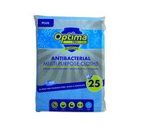 Optima Proclean Guardian Professional Antibacterial Super Absorbent Semi-Disposable Multi-Purpose Cleaning Cloths, 50x36cm, Pack of 25, Blue