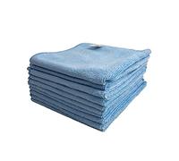 Optima Proclean Shine Microfibre Cleaning Cloth, Blue, Pack of 10, Large Size: 40x40cm. Super Soft Low Lint Streak Free Washable Cloth Duster for Kitchen, Bathrooms, Surfaces, Mirrors, Cars