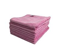 Optima Proclean Shine Microfibre Cleaning Cloth, Pink, Pack of 10, Large Size: 40x40cm. Super Soft Low Lint Streak Free Washable Cloth Duster for Kitchen, Bathrooms, Surfaces, Mirrors, Car