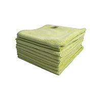 Optima Proclean Shine Microfibre Cleaning Cloth, Yellow, Pack of 10, Large Size: 40x40cm. Super Soft Low Lint Streak Free Washable Cloth Duster for Kitchen, Bathrooms, Surfaces, Mirrors, Car