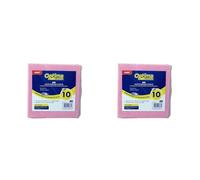 Optima Proclean 'Swift' 10 Super Absorbent Multi Purpose Cloths, Mop Up Spills, Dry Dusters, 40x38cm, Red (Pack of 2)