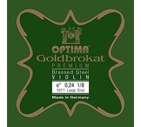 Optima Violin Strings Gold Brocade Premium Brass-Plated 1/8 E 0.24 S X-Light