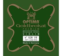 Optima Violin Strings Gold Brocade Premium Brass-Plated 1/8 E 0.26 S Medium
