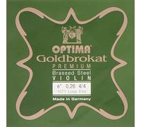Optima Violin Strings Gold Brocade Premium Brass-Plated 4/4 E 0.26 S Medium