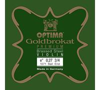 Optima Violin Strings Goldbrocade Premium Brass Plated 3/4 E 0.27ct Hard