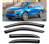Optimal Co Smoke Tinted Tape-On Side Window Vent Visor Deflectors Rain Guards Compatible with Chevrolet Equinox 2018 2019 2020 2021 L, LS, LT, Premier