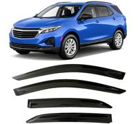 Optimal Co Smoke Tinted Tape-On Side Window Vent Visor Deflectors Rain Guards Compatible with Chevrolet Equinox 2018 2019 2020 2021 L, LS, LT, Premier