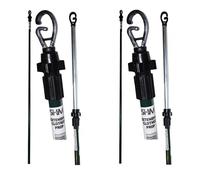 Optimal Products 2.4M Heavy Duty Line Prop Telescopic Washing Line Extending Clothes Pole Support Assorted Coloures (2)