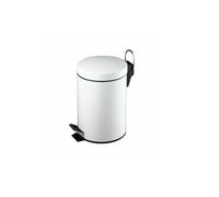 OPTIMAL PRODUCTS 3 Ltr Pedal Bin With Lid Rubbish Waste Bins White