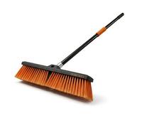 OPTIMAL PRODUCTS 45 Cm Outdoor Broom With Handle Garden Cleaning Brush Stiff Hard Bristle Yard Sweeper
